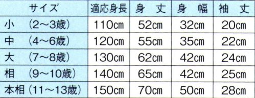 東京ゆかた 60453 子供袢天 曜印 衿は黒無地です。大人用は60391です。※この商品の旧品番は「20453」です。※この商品はご注文後のキャンセル、返品及び交換は出来ませんのでご注意下さい。※なお、この商品のお支払方法は、先振込（代金引換以外）にて承り、ご入金確認後の手配となります。 サイズ／スペック